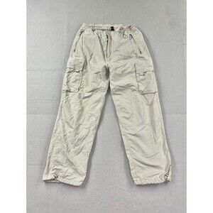 Vintage Y2K Gap Mens Baggy khaki Cargo Pants Beige Medium